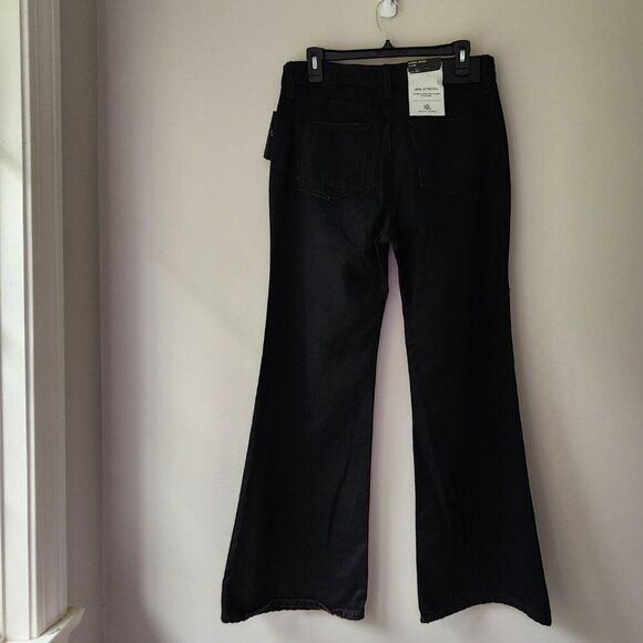 RALPH LAUREN Flare High Rise Jeans | Black, Non-Stretch | 10P, Petite NEW - Picture 5 of 8